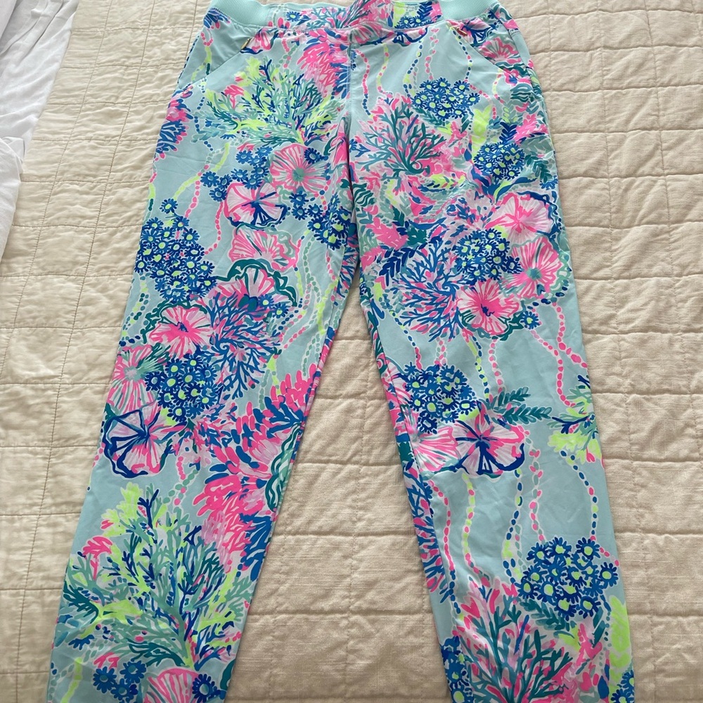 Lilly Pulitzer Floral Print Luxletic Pants size large